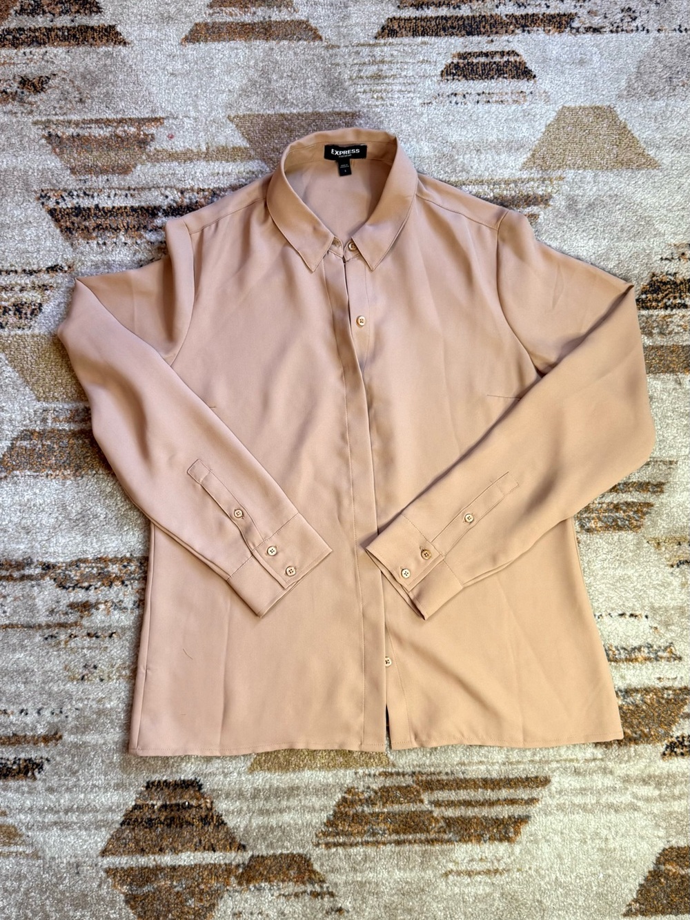 Express Women's Blush Button-Up Portofino Dress Shirt (See Next Pic for Color!)